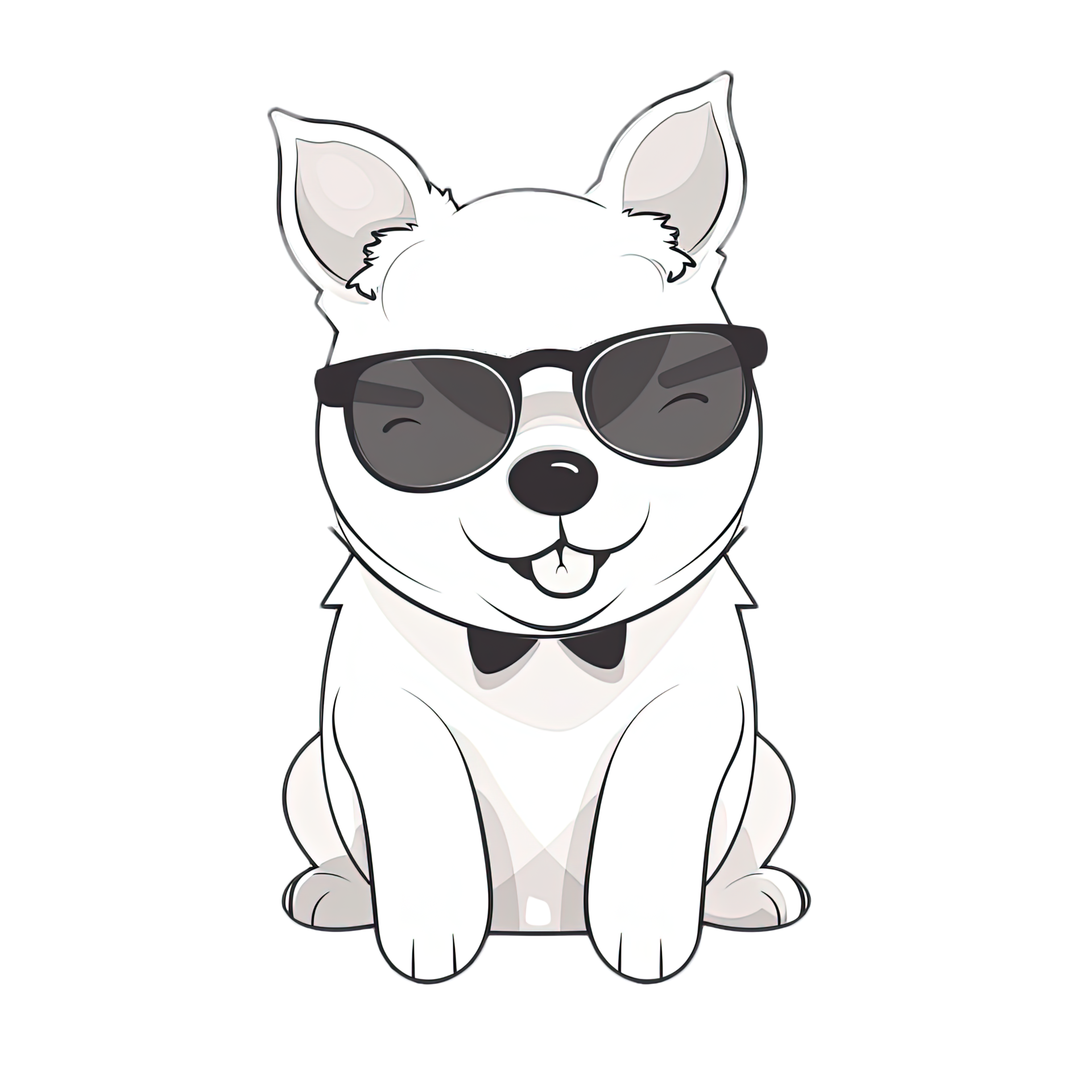 Cute Dog wearing sunglasses Stickers 21658026 PNG