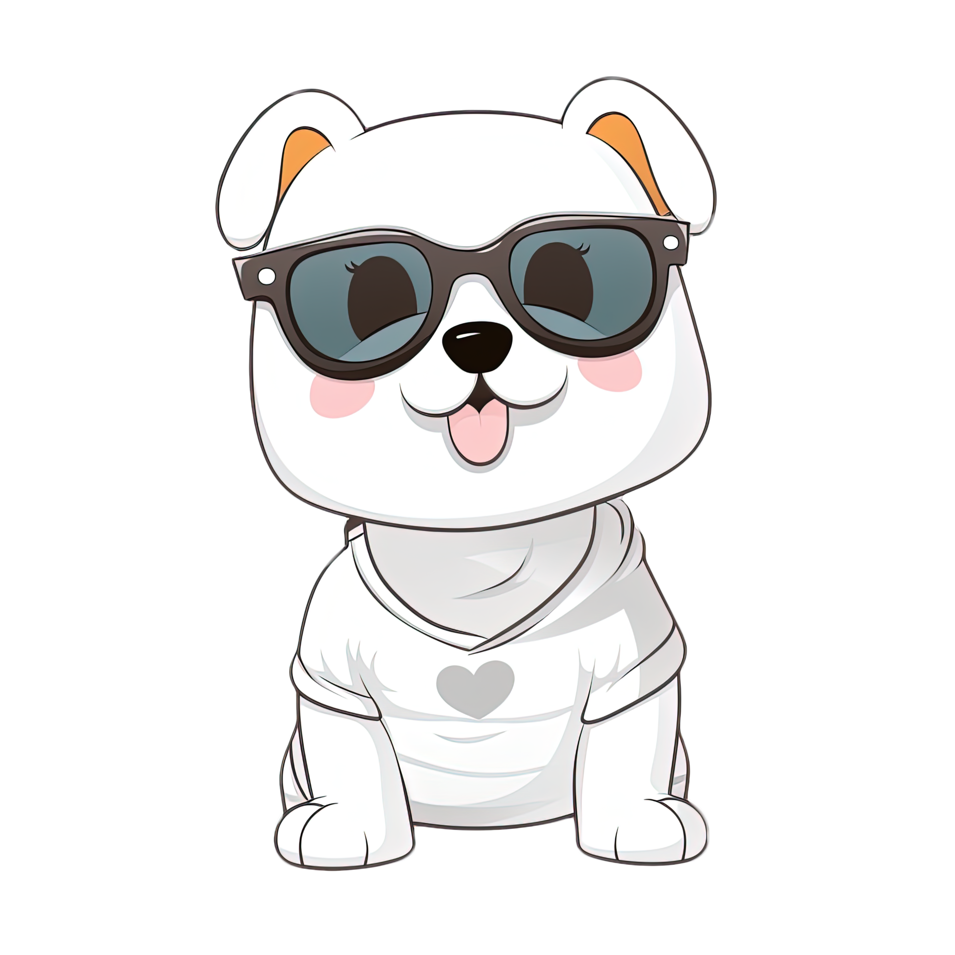 Free Cute Dog wearing sunglasses Stickers 21658028 PNG with Transparent ...