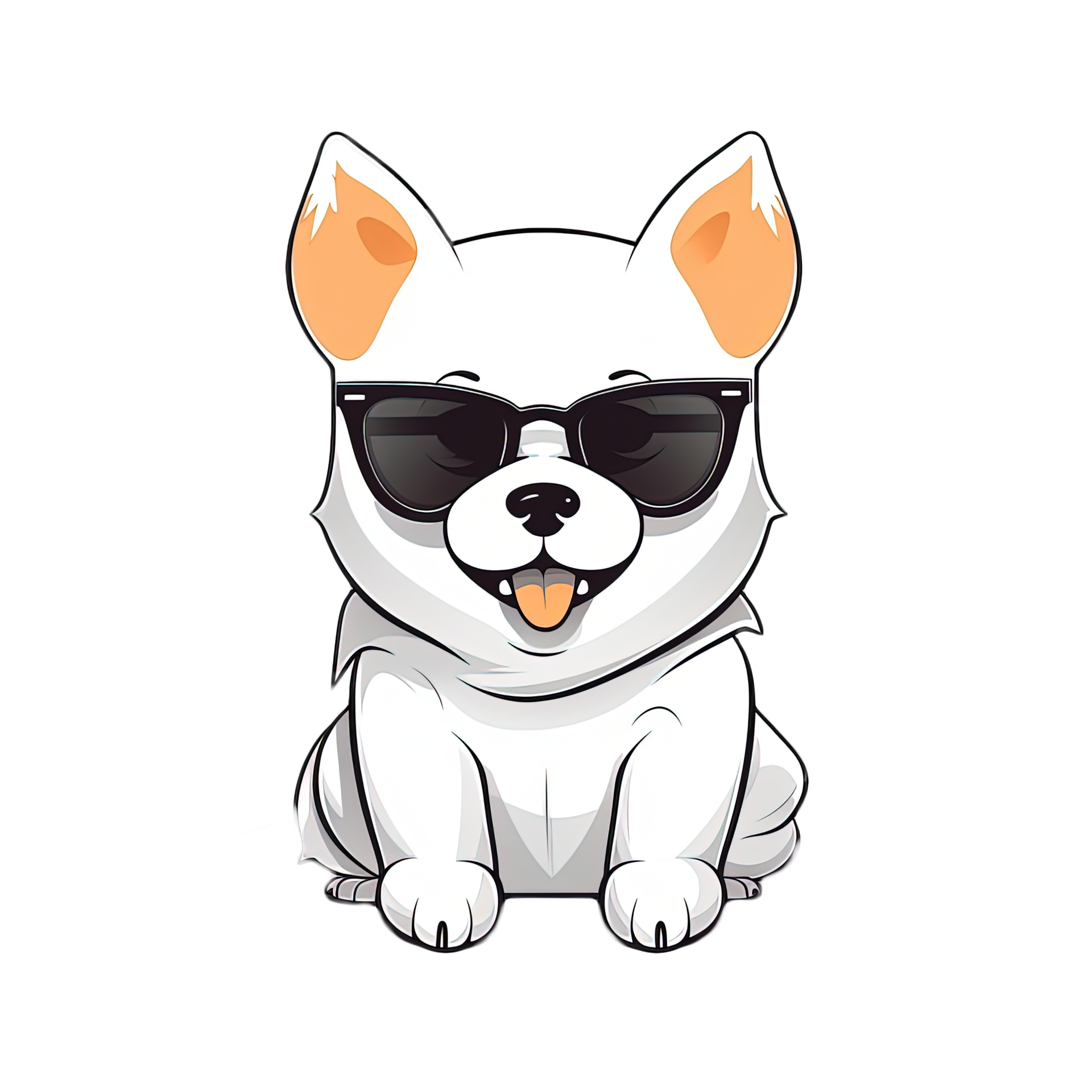Free Cute Dog wearing sunglasses Stickers 21658038 PNG with Transparent ...