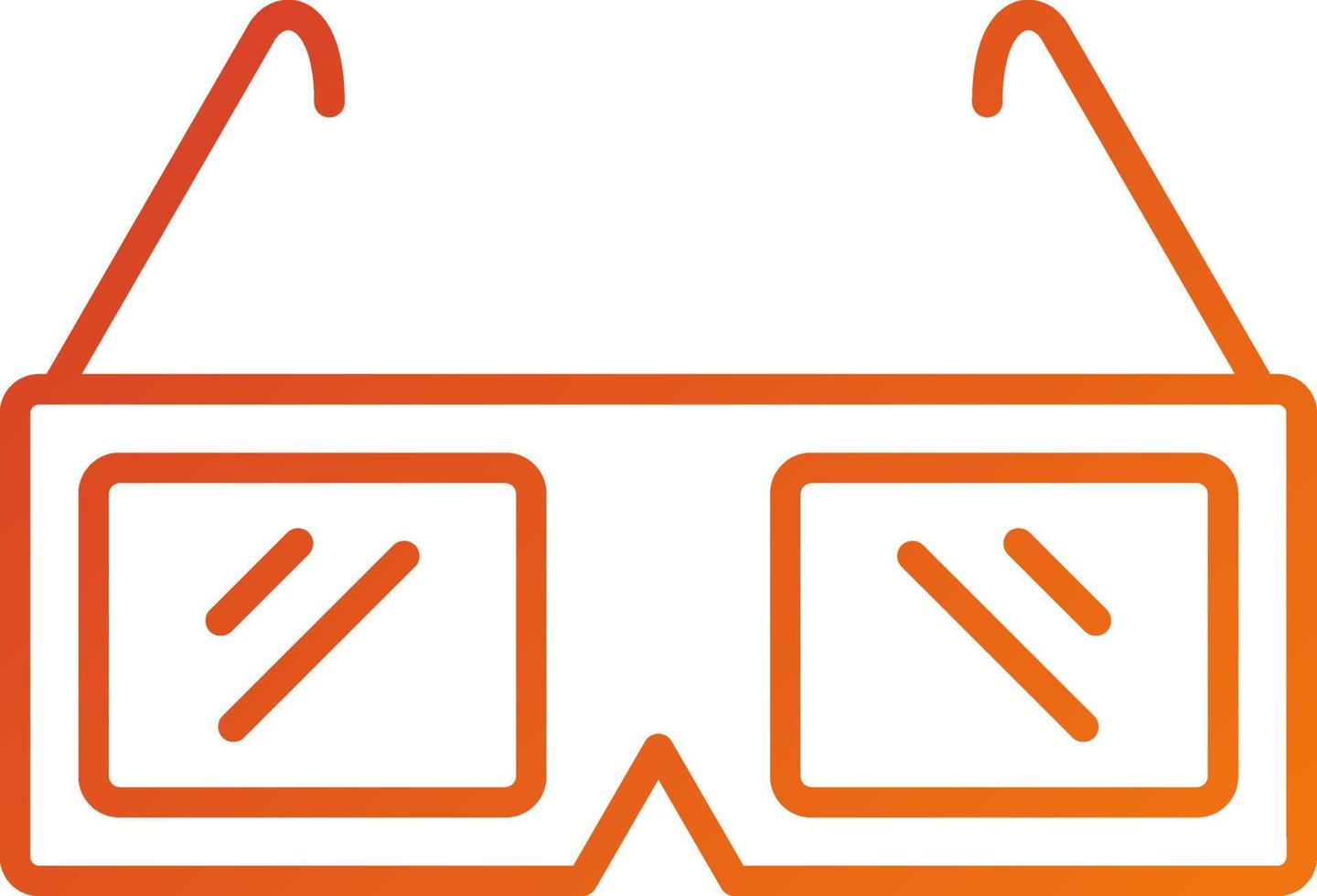 3d Glasses Icon Style vector