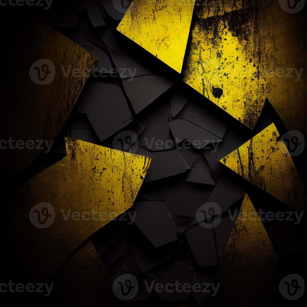 Texture brutal black and yellow background - AI generated image photo