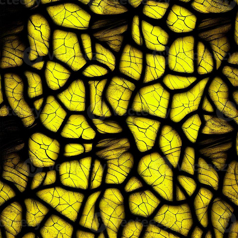 Old honeycomb texture black yellow background - AI generated image photo