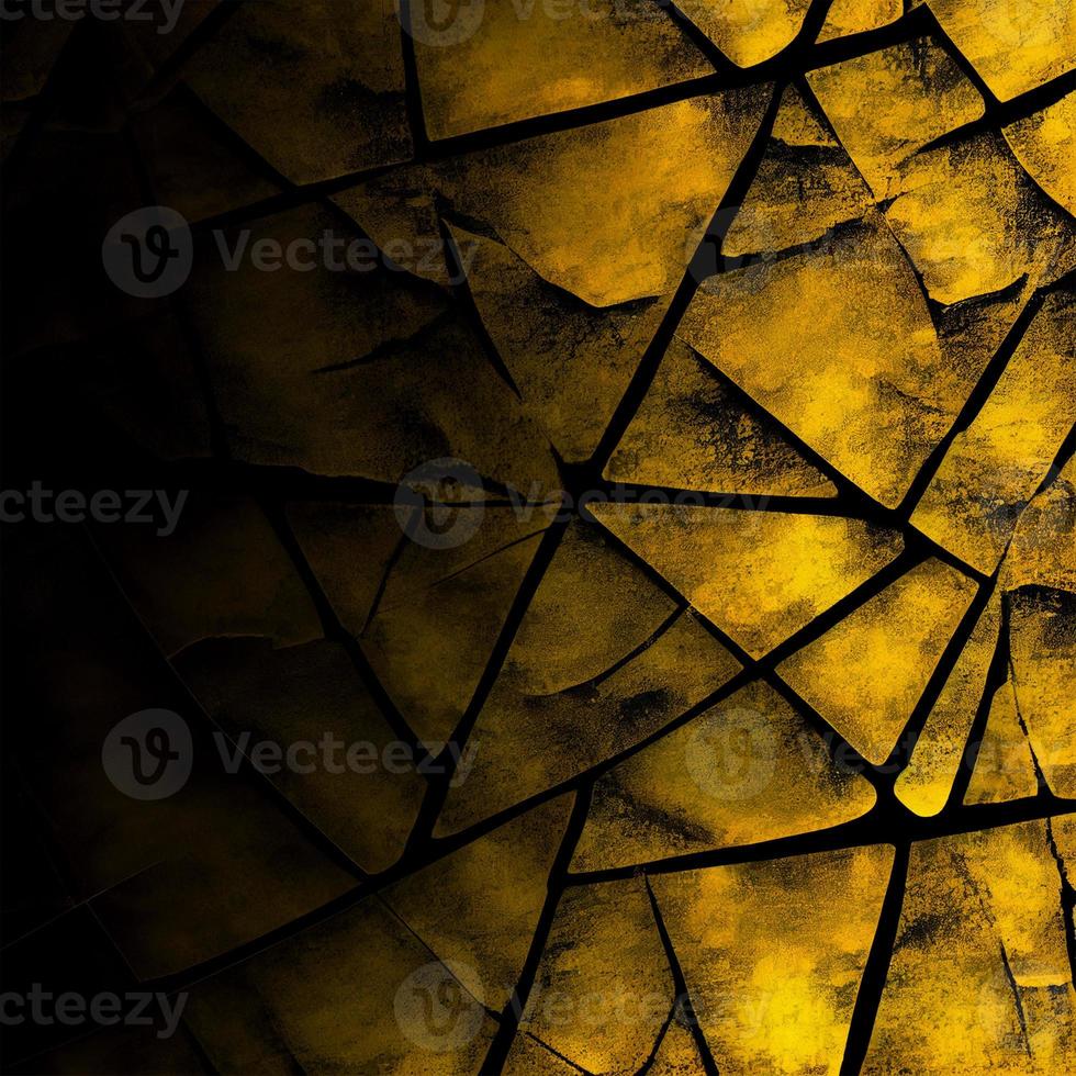 Old texture black yellow background - AI generated image photo