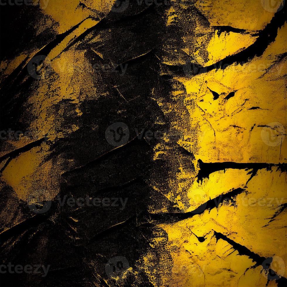 Old texture black yellow background - AI generated image photo