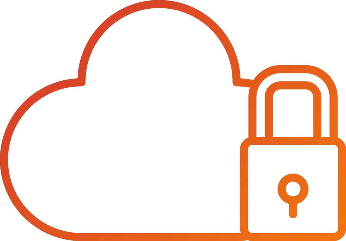 Cloud security Icon Style vector