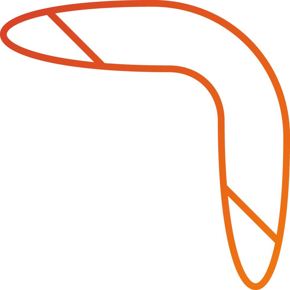 estilo de icono de boomerang vector
