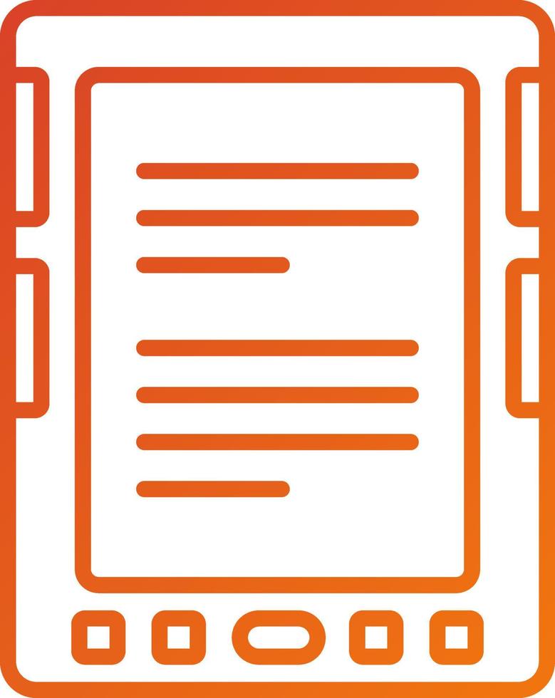 E-Book Reader Icon Style vector