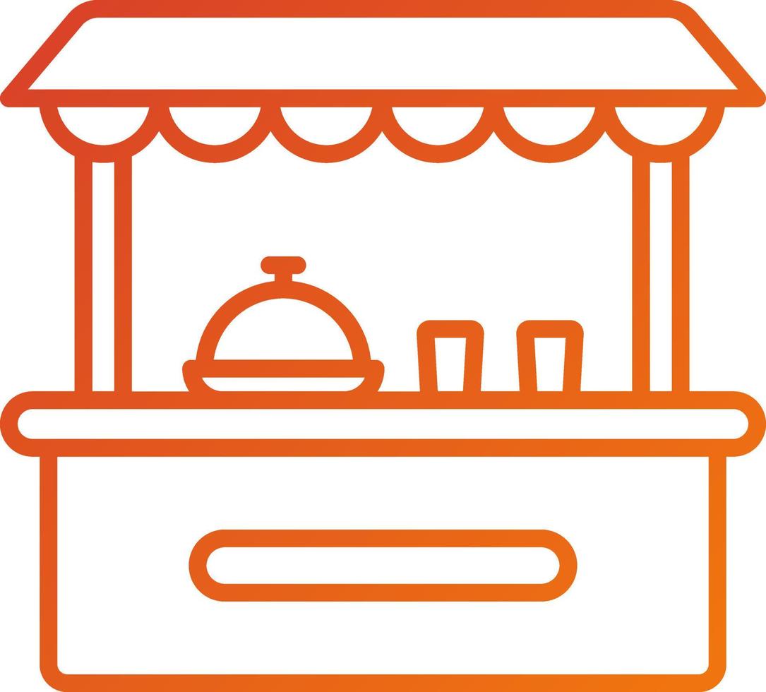 Food Stand Icon Style vector
