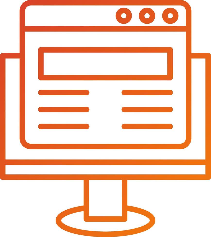 Computer Website Icon Style vector