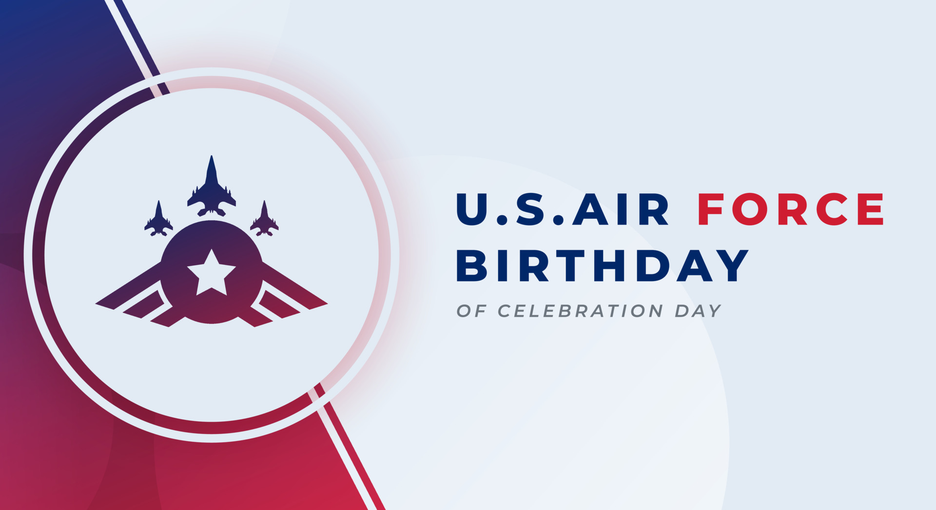 U.S. Air Force Birthday Celebration Vector Design Illustration for