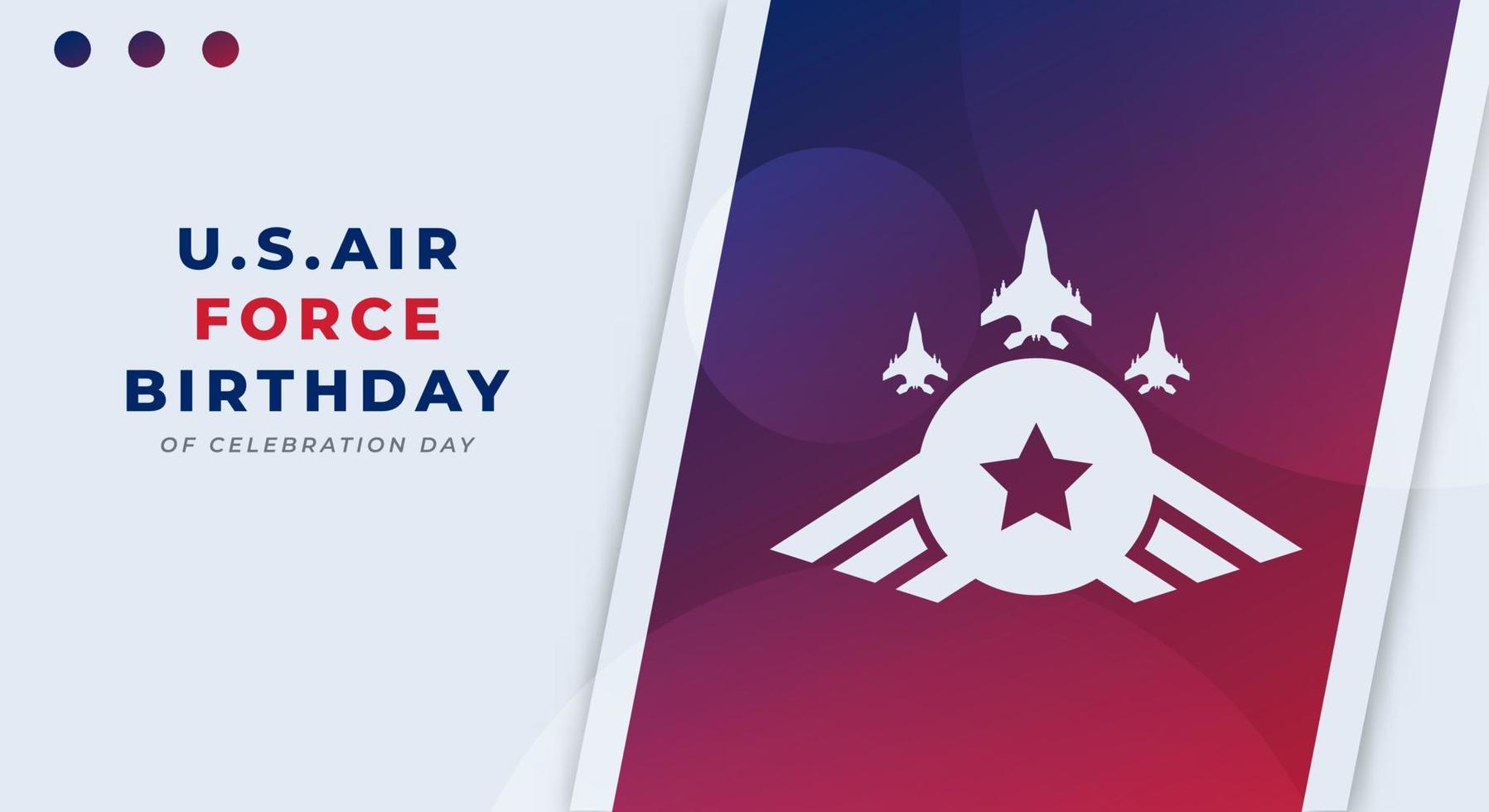 U.S. Air Force Birthday Celebration Vector Design Illustration for