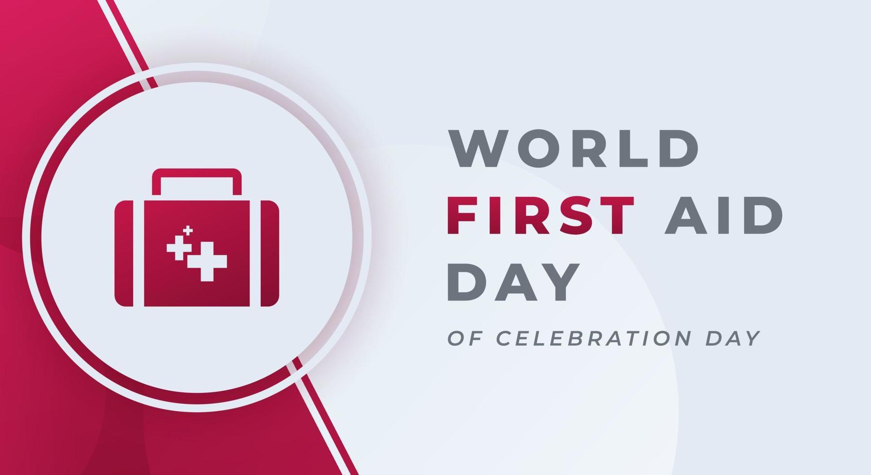 World First Aid Day Celebration Vector Design Illustration for Background, Poster, Banner, Advertising, Greeting Card