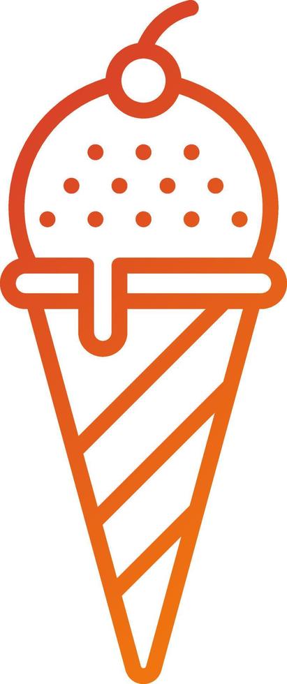 estilo de icono de helado vector