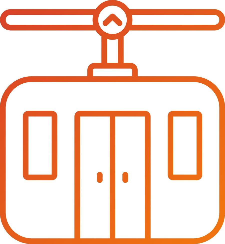 Cable Car Icon Style vector
