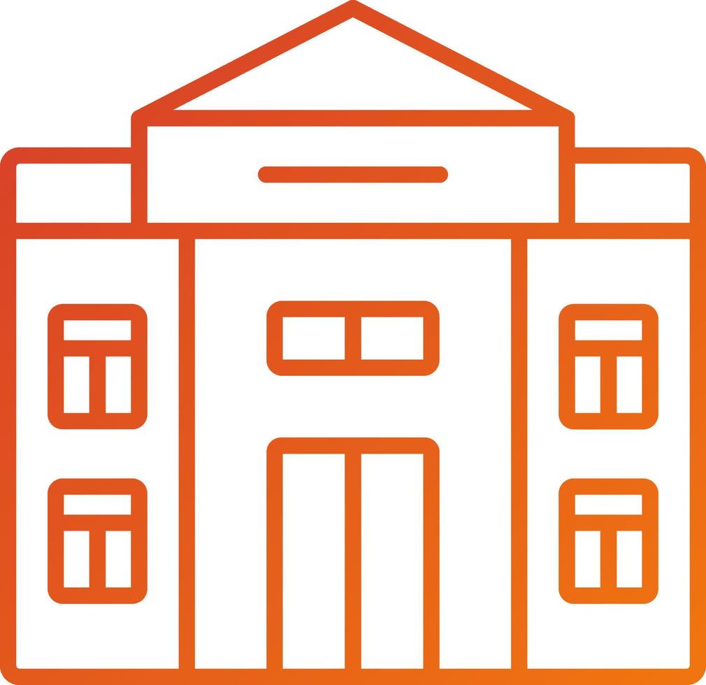 Old Building Icon Style vector