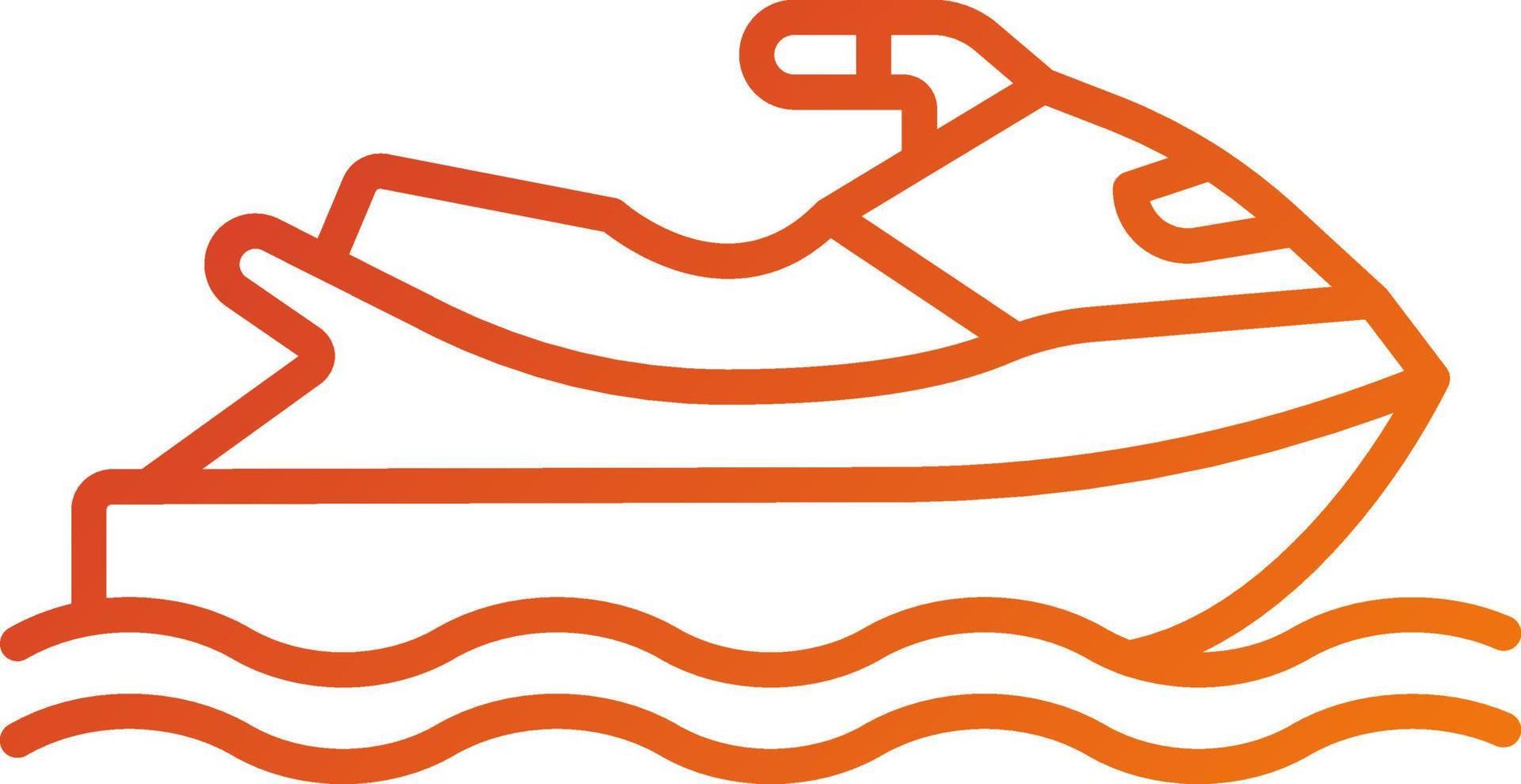 Jet Ski Icon Style vector