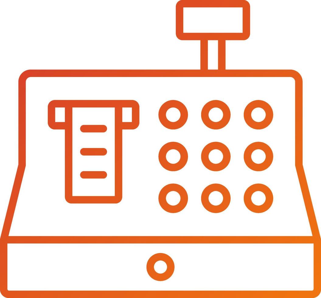 Cash Register Icon Style vector