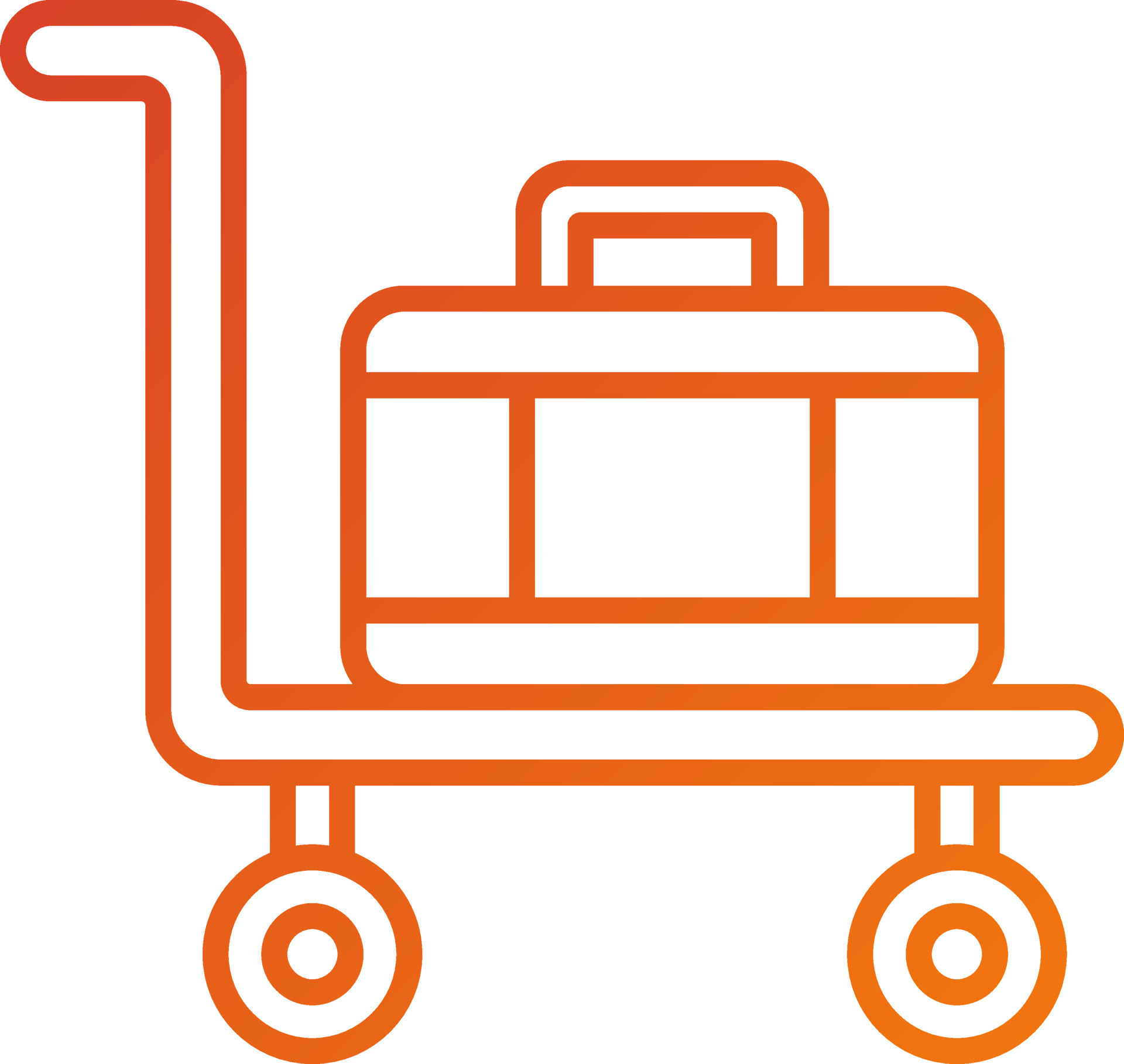 Luggage Cart Icon Style 21658951 Vector Art at Vecteezy