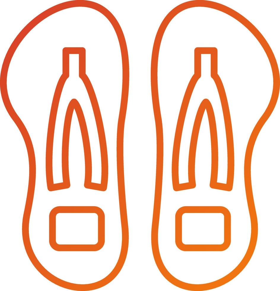 estilo de icono de flip flop vector