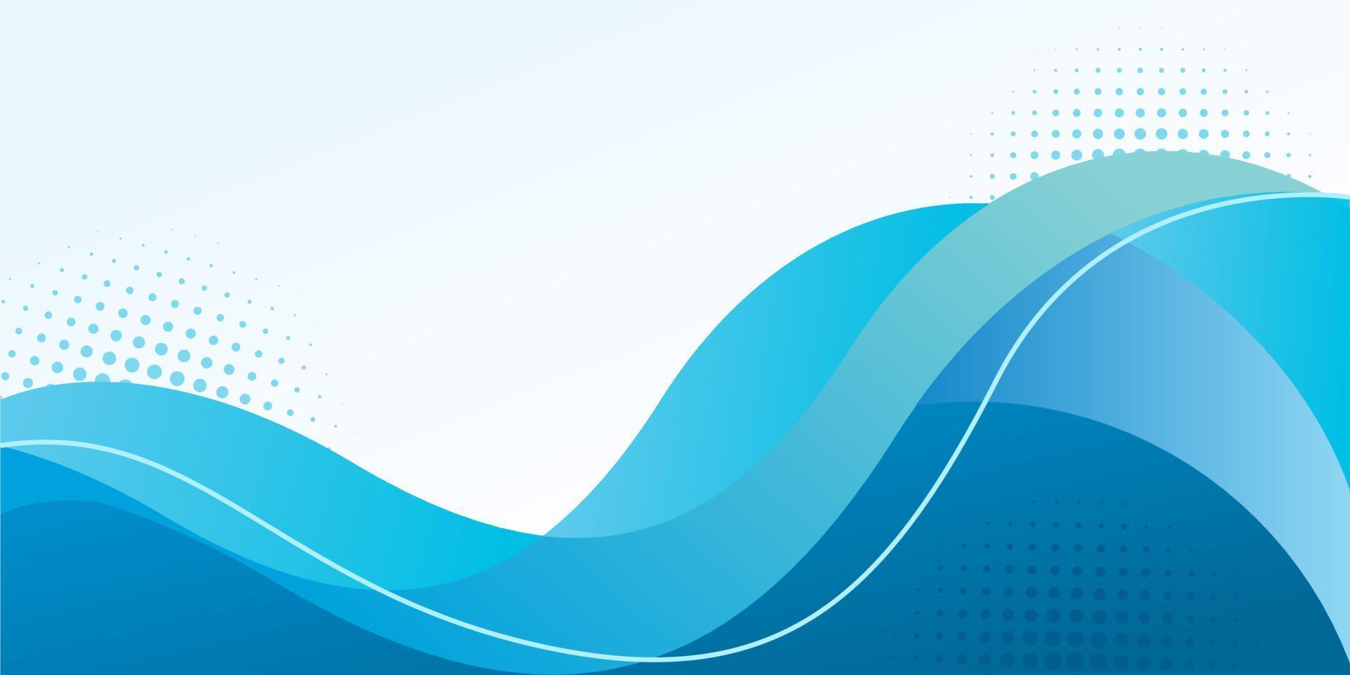 abstract blue background with wave style vector