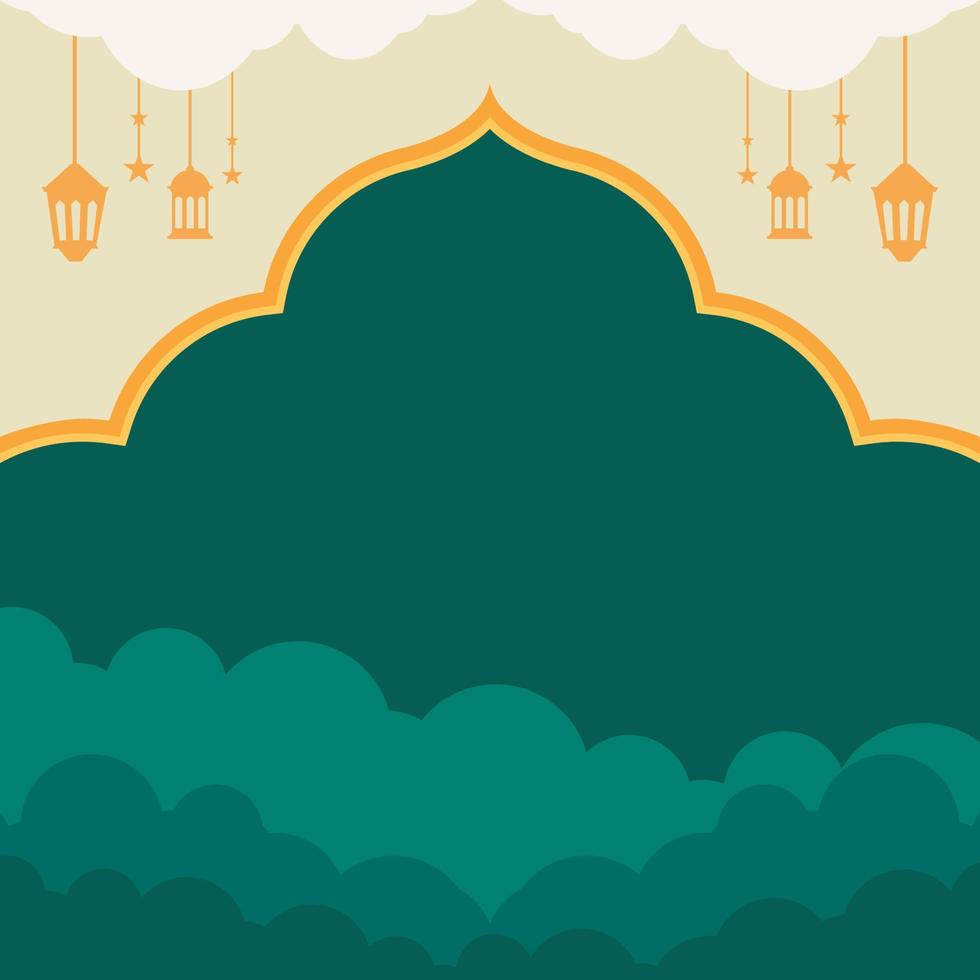 islamic background for social media template vector