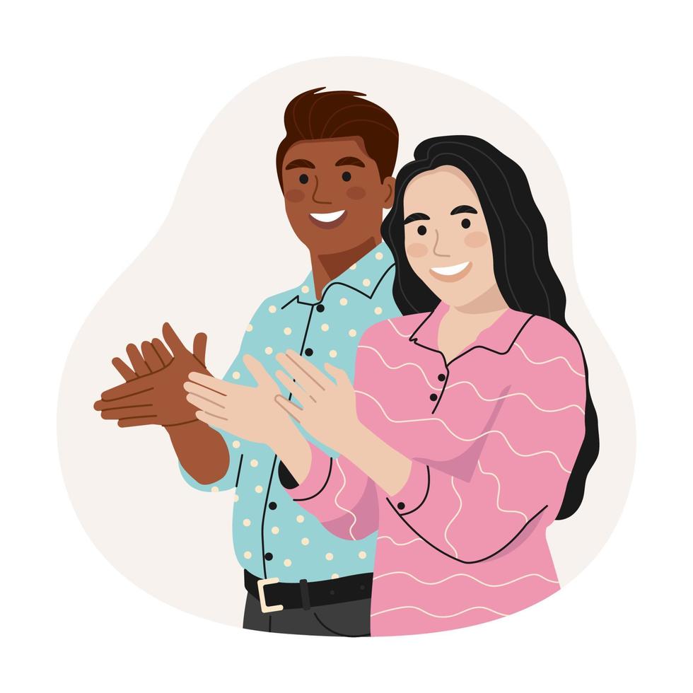 Showing gratitude to others clipart people