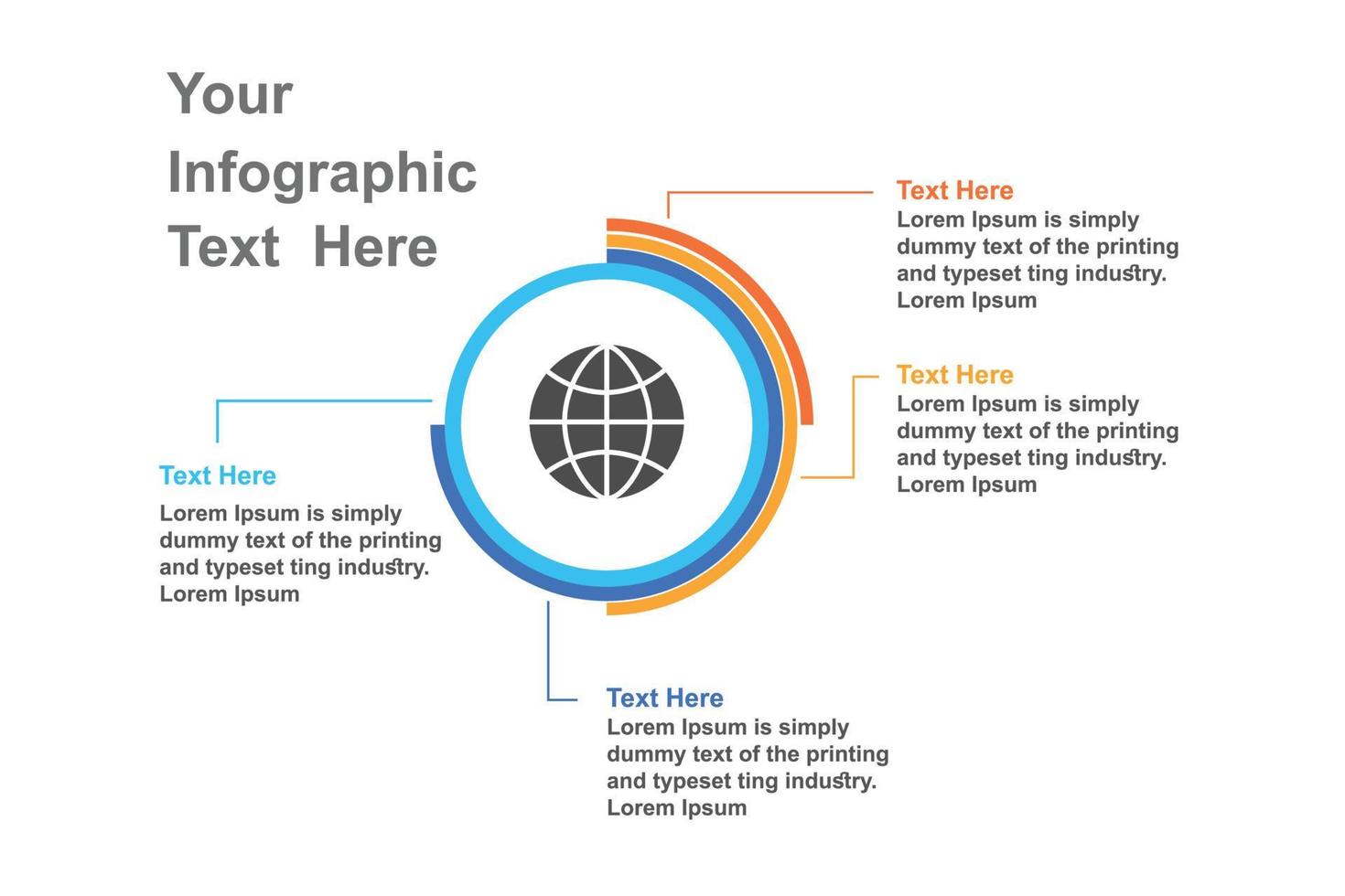 Circle infographic template for presentations, advertising, layouts, annual reports. vector