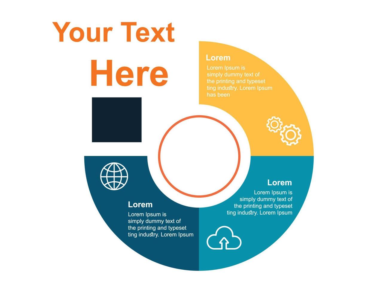 Circle infographic template for presentations, advertising, layouts, annual reports. vector