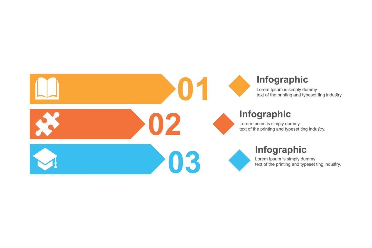 Infographic steps diagram template for presentations vector