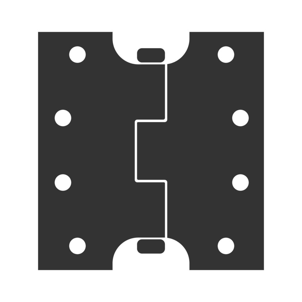 a set of door hinge icons vector