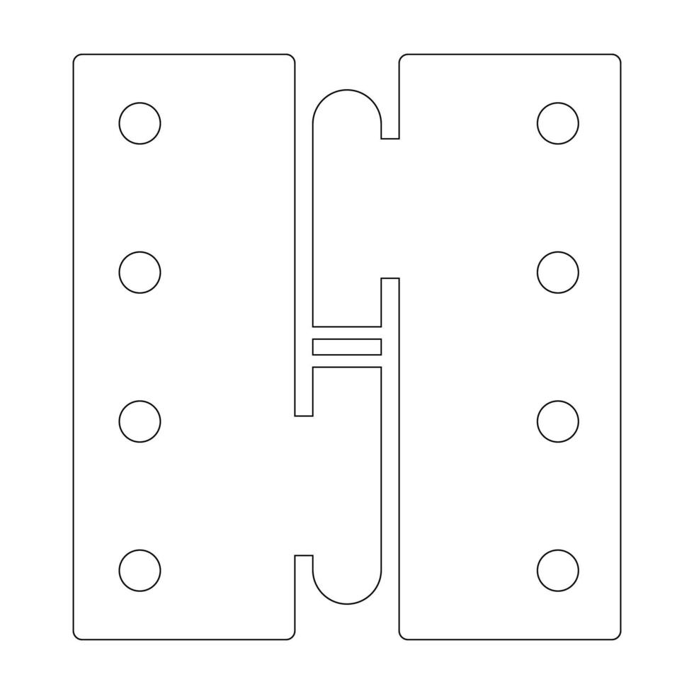 a set of door hinge icons vector