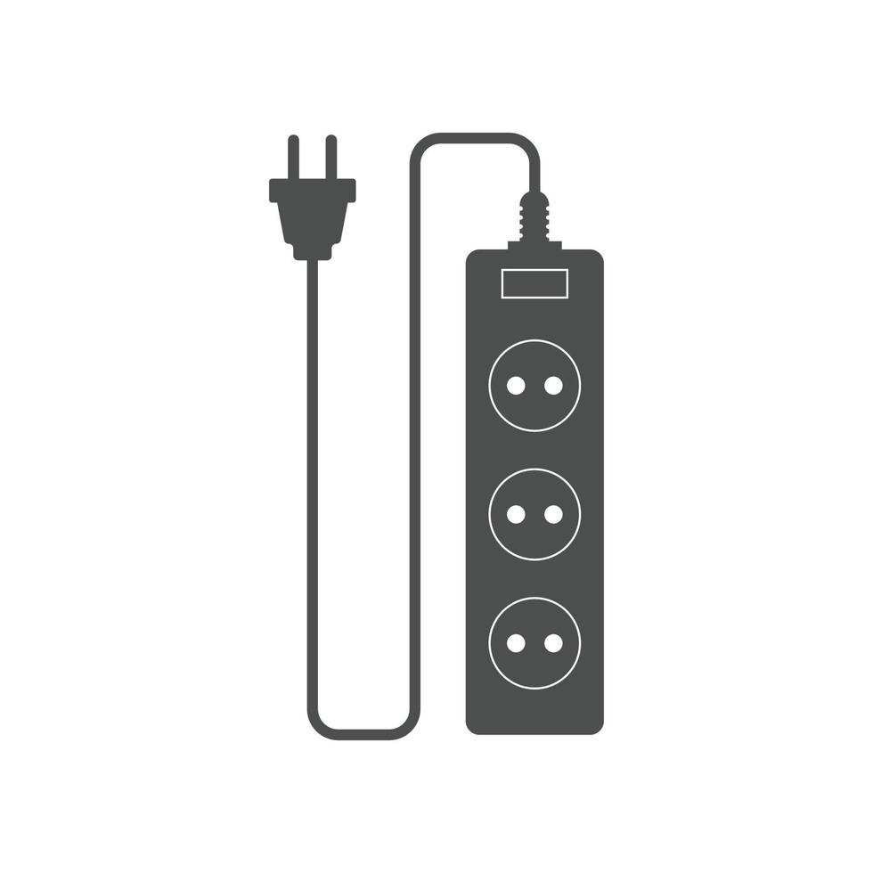 extension cord simple vector icon