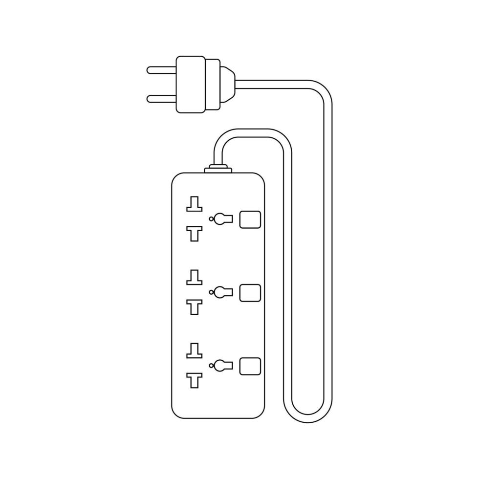 extension cord simple vector icon