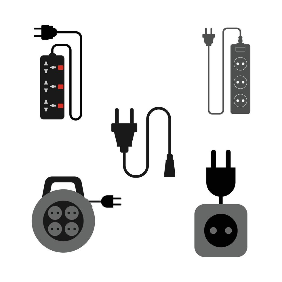 extension cord simple vector icon