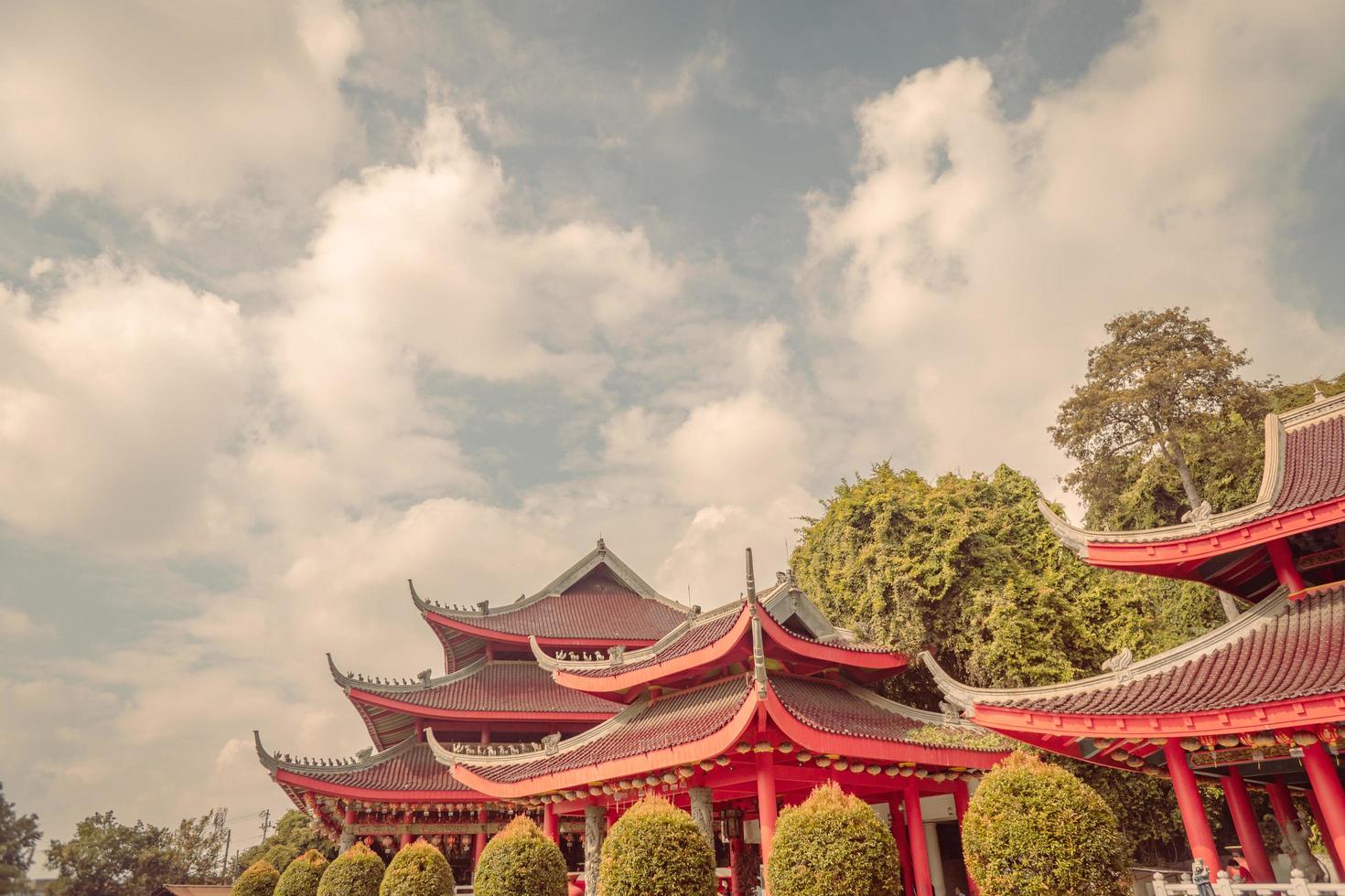 Rooftile of traditional Chinese temples when day time of Chinese new year.  The photo is suitable to use for Chinese new year, lunar new year background and content media.