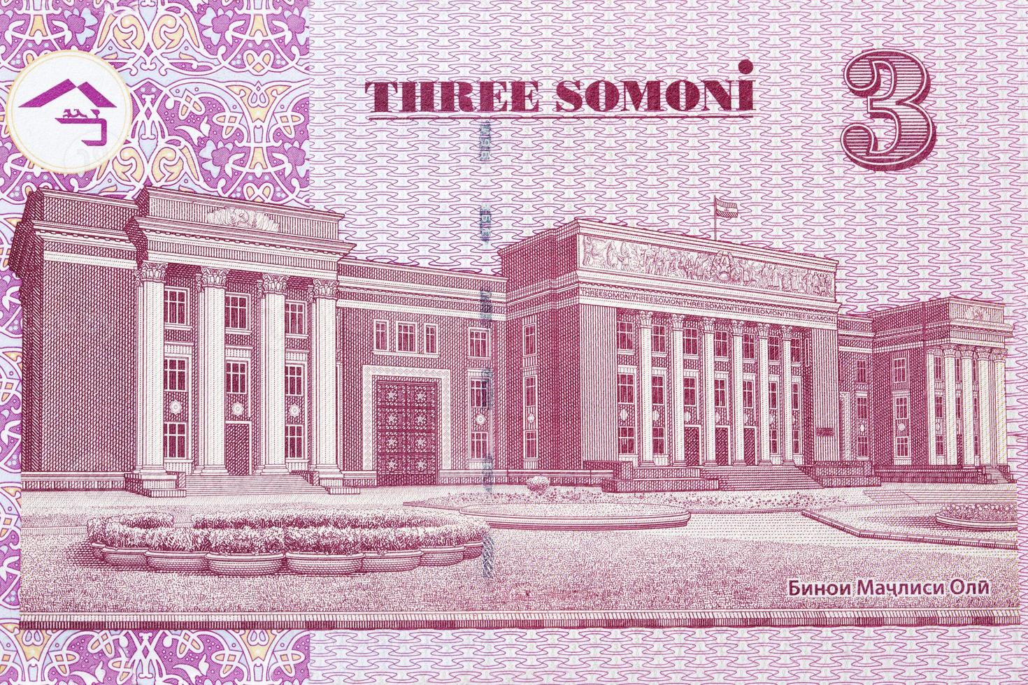 Supreme Assembly of the Republic of Tajikistan from money photo
