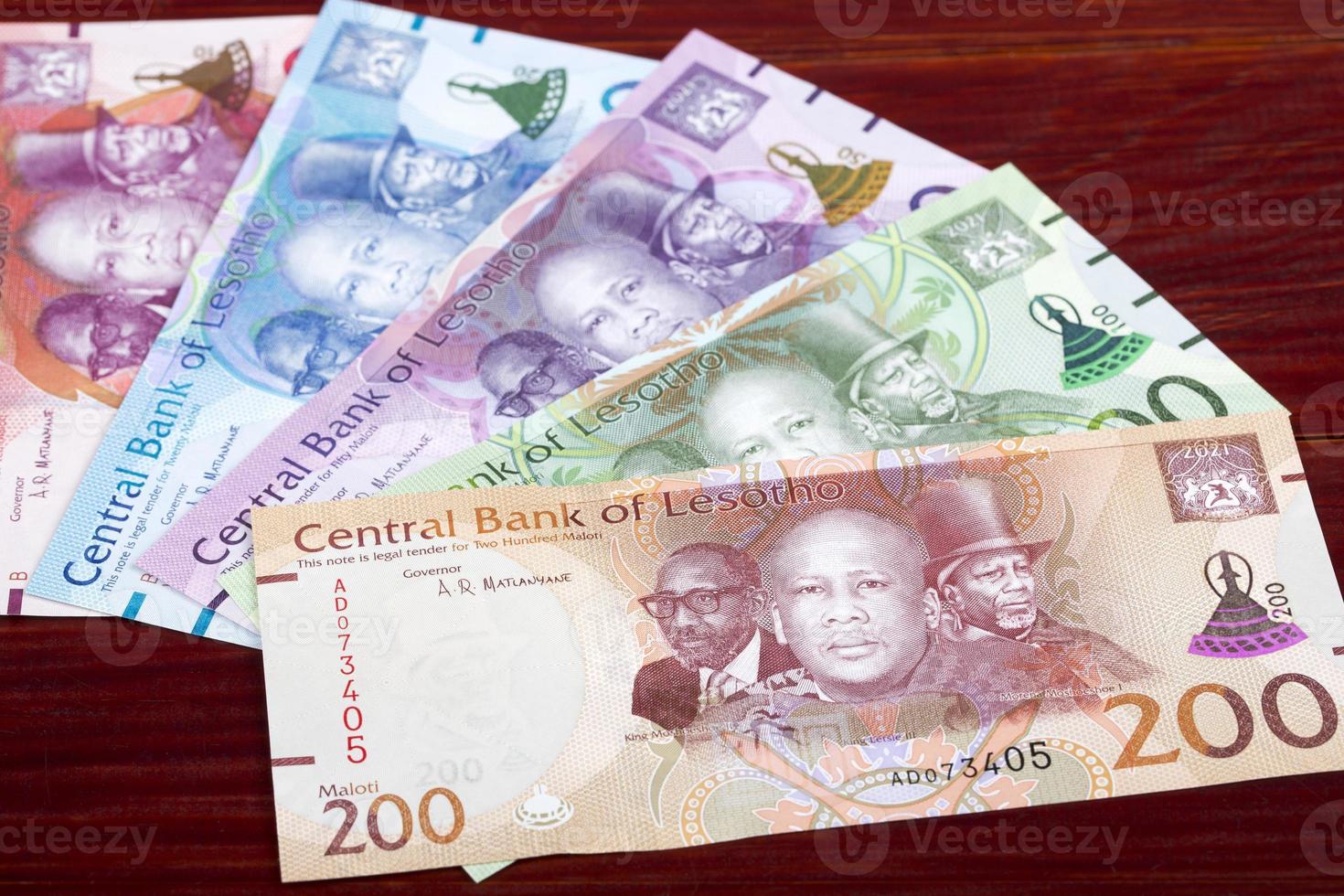 Banknotes of Lesotho a business background photo