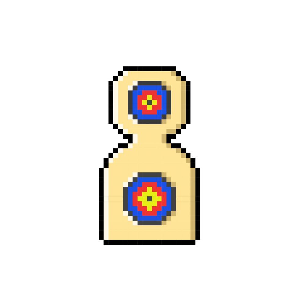 body target in pixel art style vector