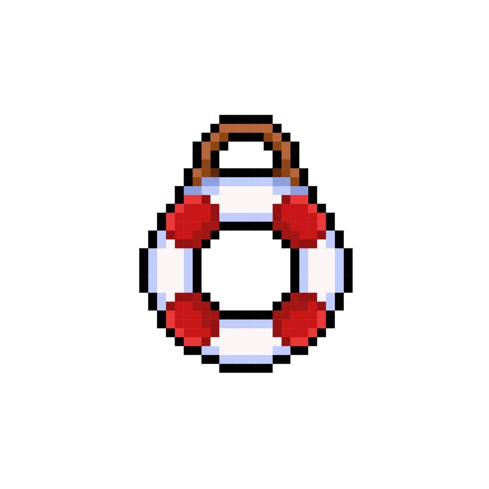 safety balloon in pixel art style vector