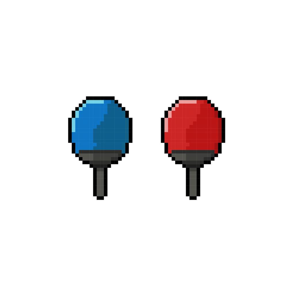 blue and red bet in pixel art style vector