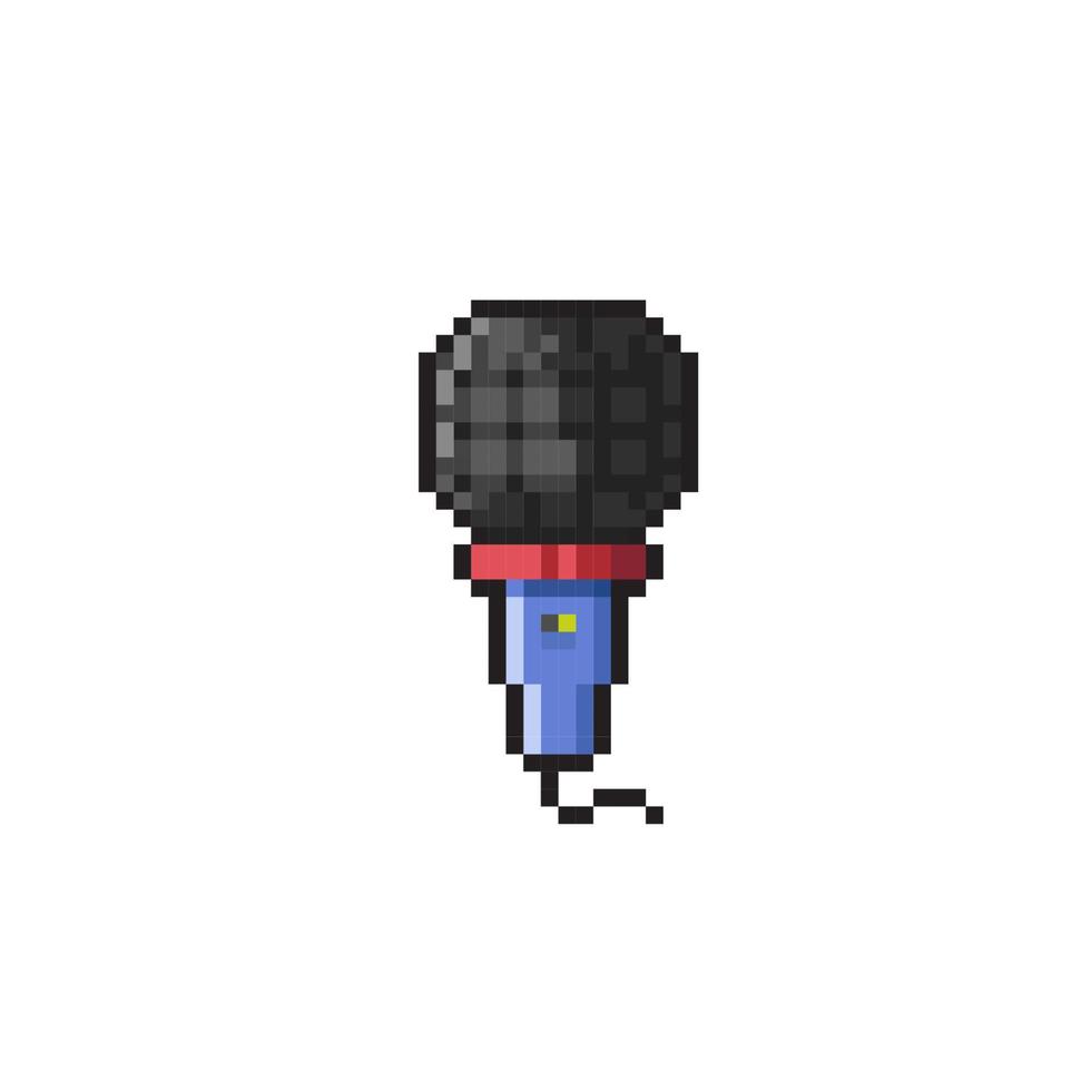 microphone in pixel art style vector