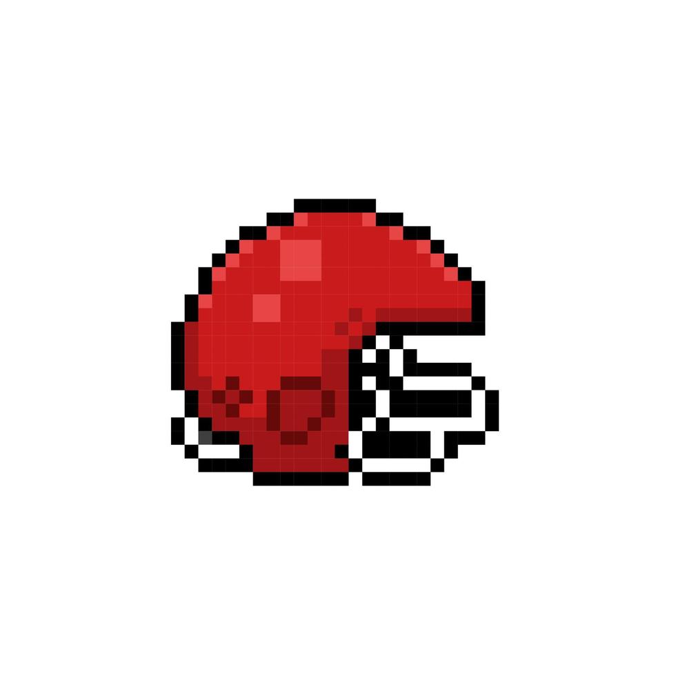 football helm in pixel art style vector