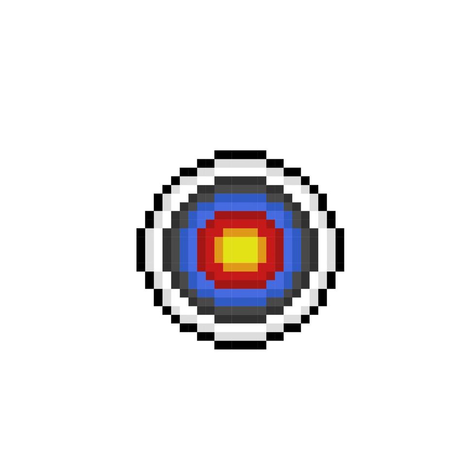 target circle in pixel art style vector