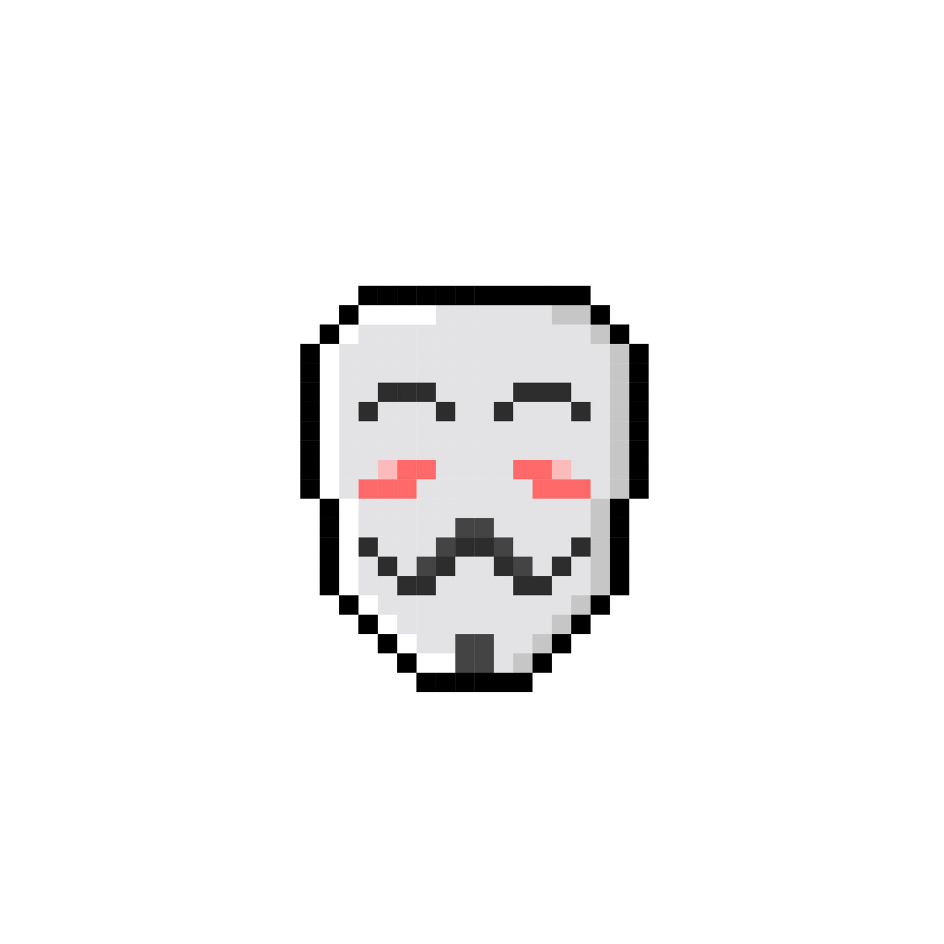 smile white mask in pixel art style 21660108 Vector Art at Vecteezy