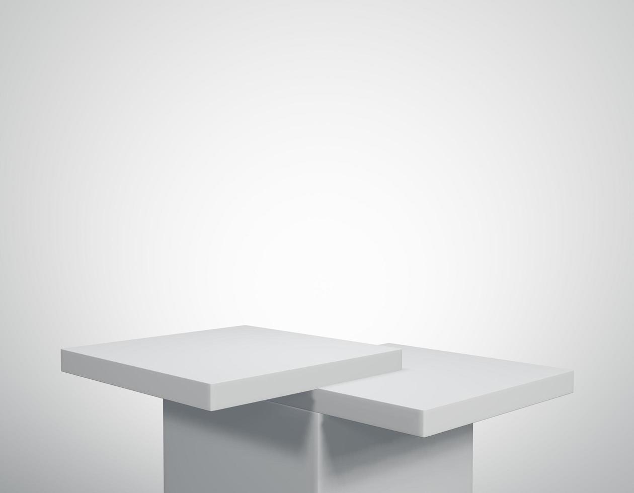 empty white podium.3D display podium on white background.Stand Minimal mockup for presentation.Abstract white background concept.Geometric platform show cosmetic product.Stage showcase.3D rendering photo