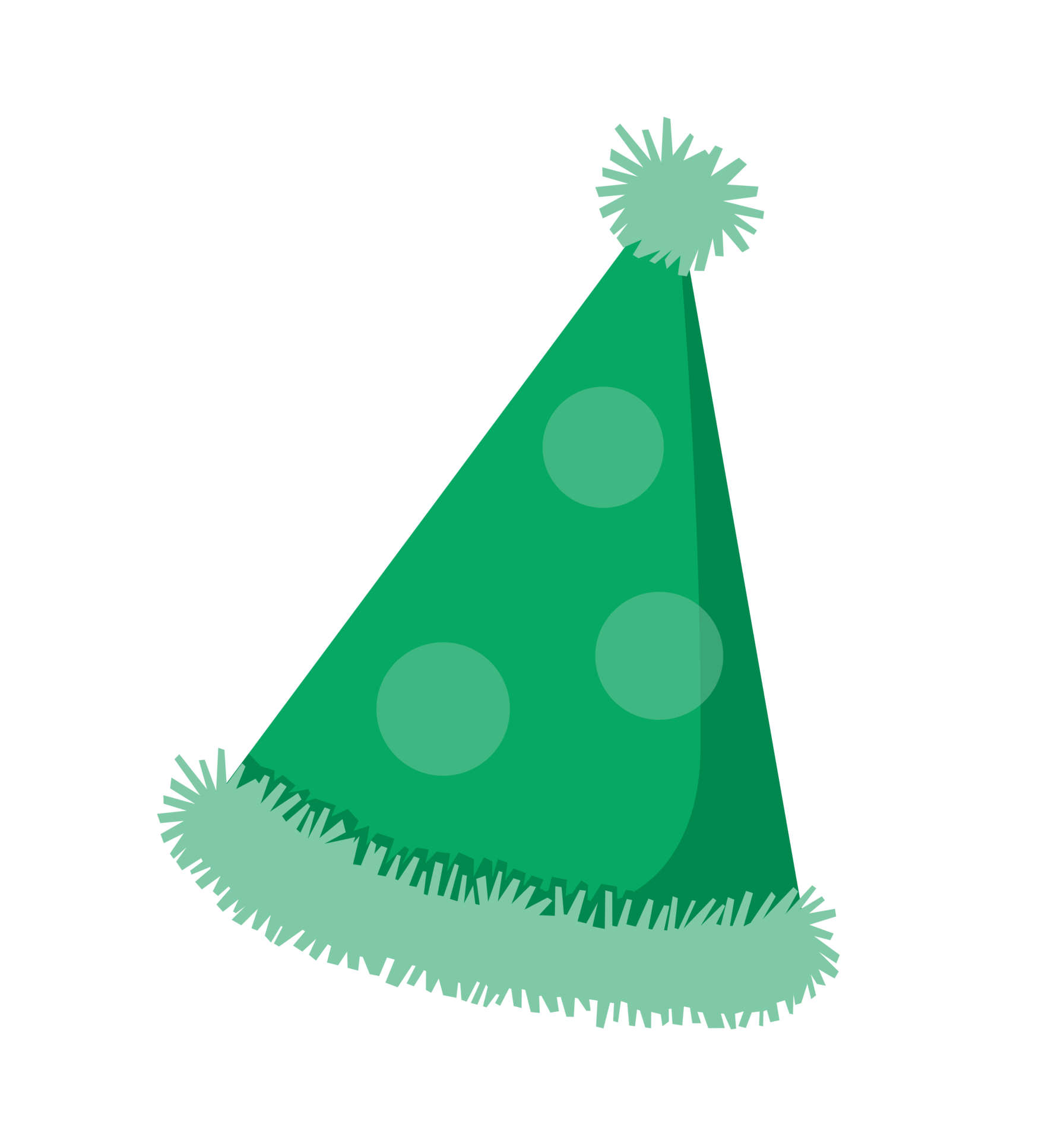 green birthday hat