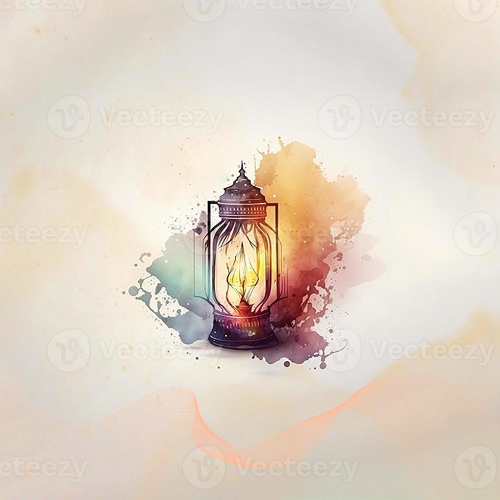 Ramadan Kareem 3d Mosque and lamp Image for  social media banner design photo