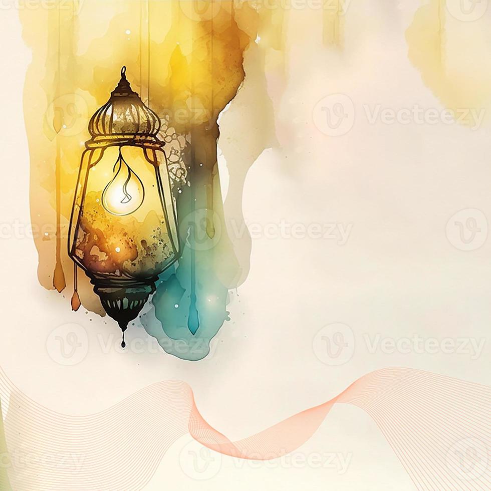 Ramadan Kareem 3d Mosque and lamp Image for  social media banner design photo
