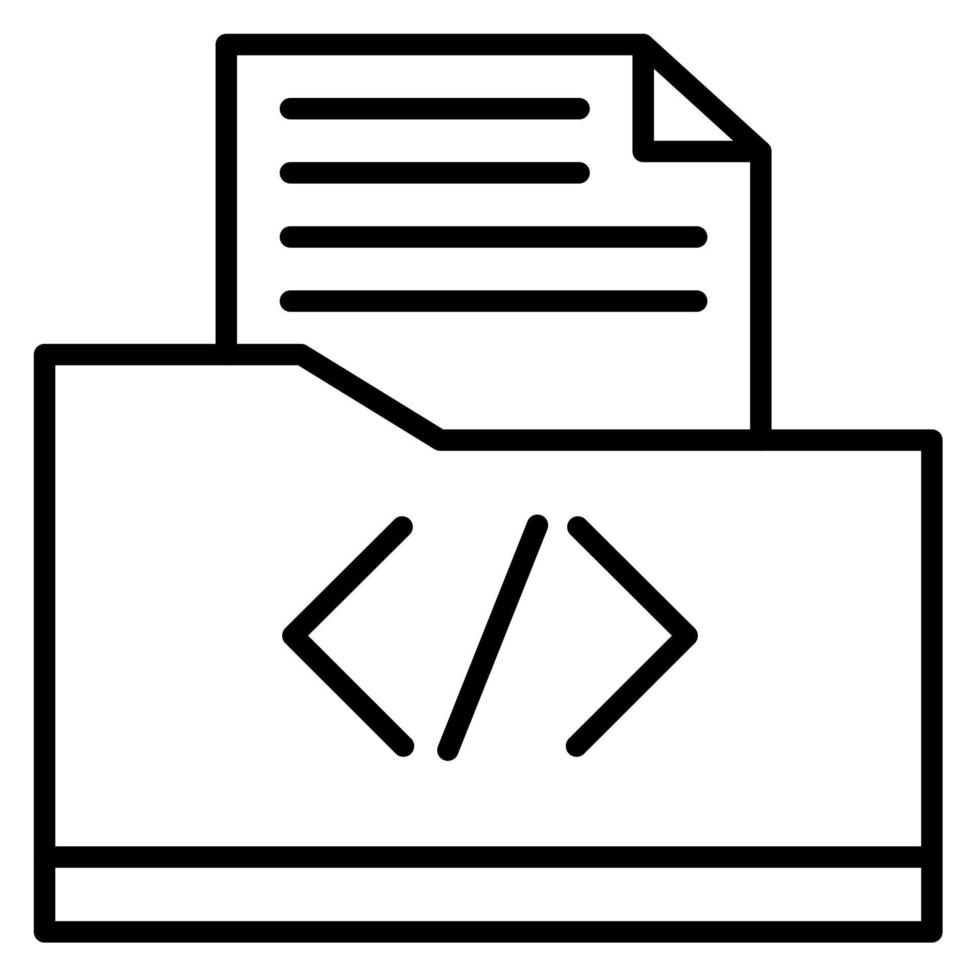Coding Folder vector icon