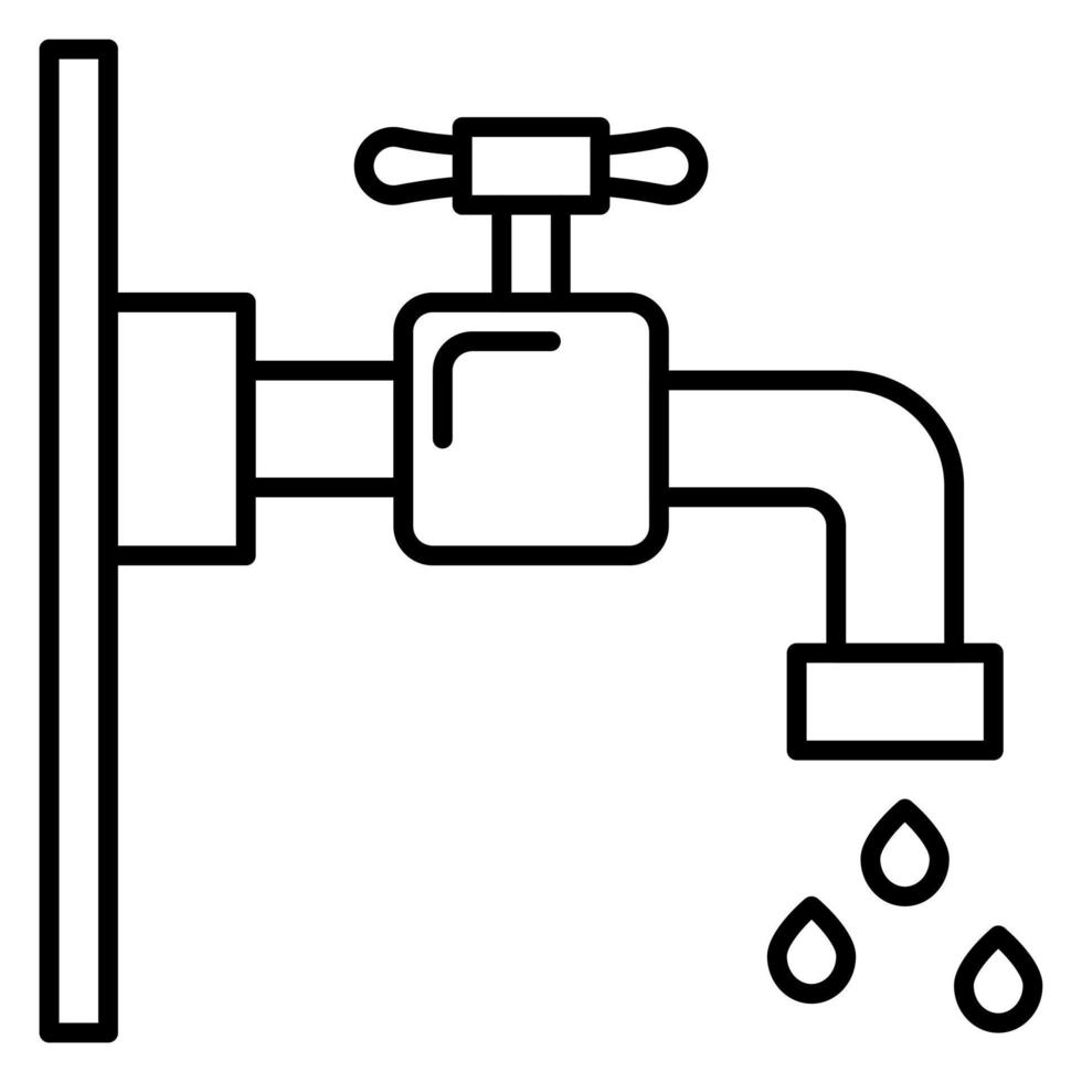 icono de vector de grifo de agua